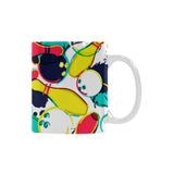 watercolor bowling ball pins Classical White Mug (Fulfilled In US)
