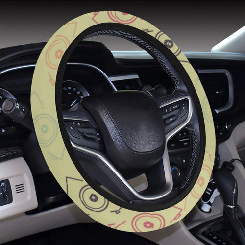 Camera Pattern Print Design 01 Car Steering Wheel Cover