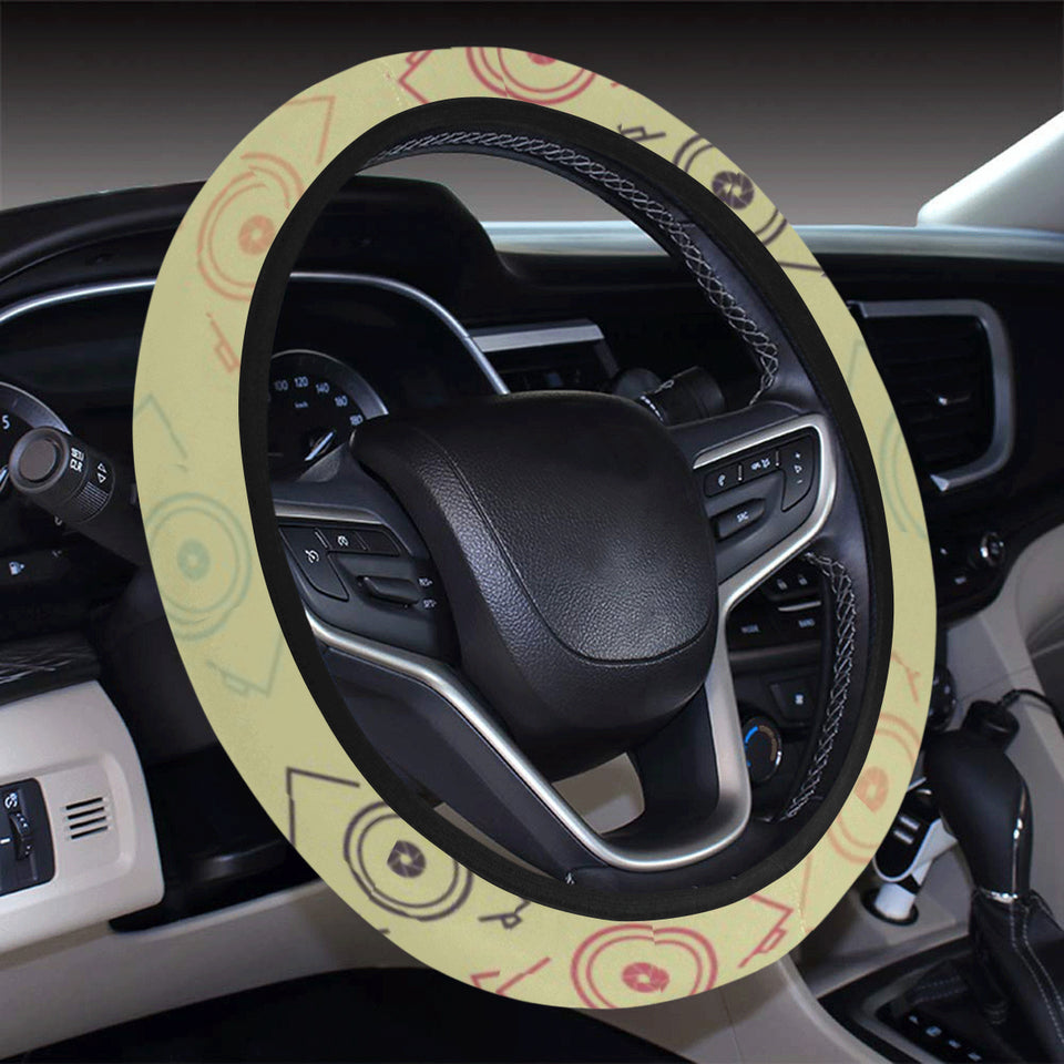 Camera Pattern Print Design 01 Car Steering Wheel Cover