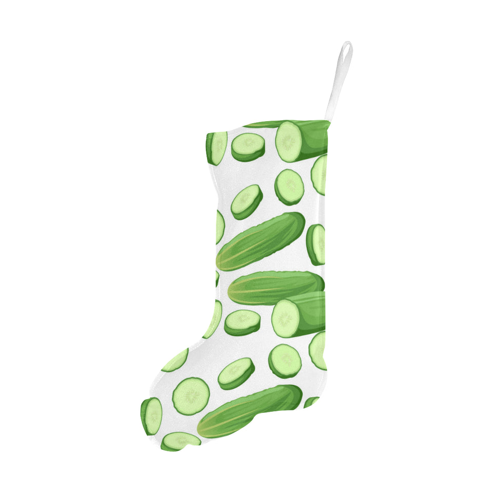 cucumber whole slices pattern Christmas Stocking