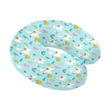 Llama alpaca cactus leaves pattern U-Shaped Travel Neck Pillow