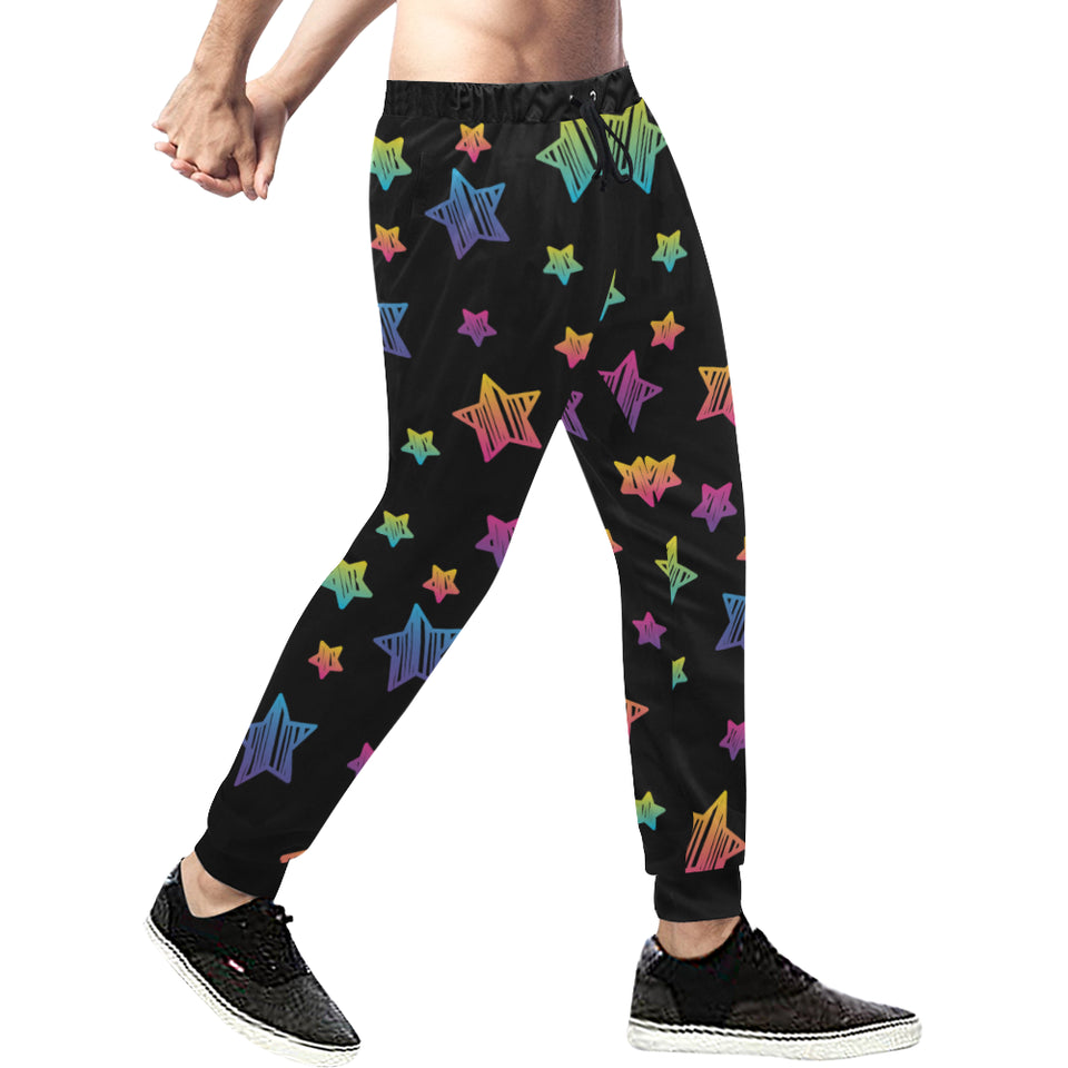 Colorful star pattern Unisex Casual Sweatpants