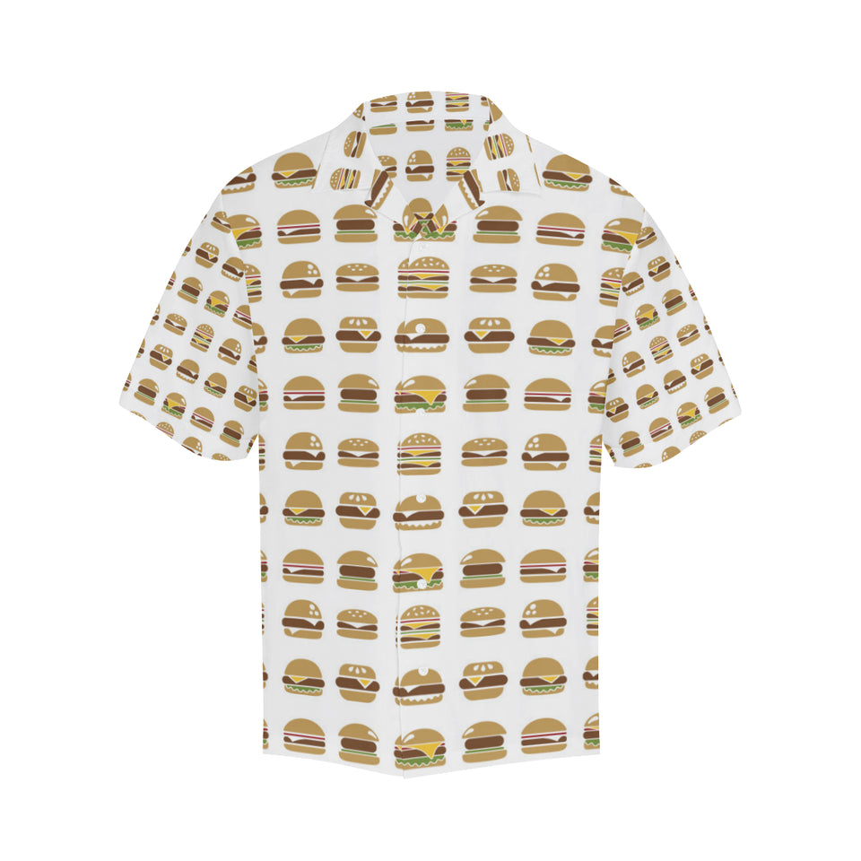 Hamburger Pattern Print Design 02 Men's All Over Print Hawaiian Shirt (Model T58)