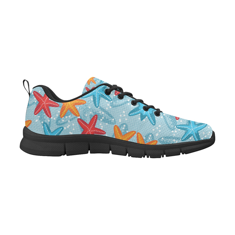 Blue red orange starfish pattern Men's Sneaker Shoes