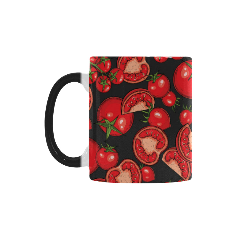 Tomato black background Morphing Mug Heat Changing Mug