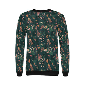 Snake forest pattern Women's Crew Neck Sweatshirt