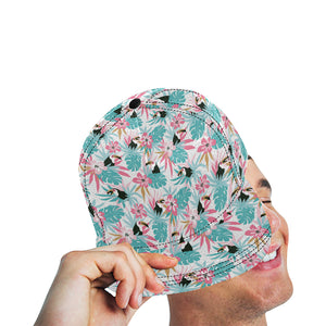 Toucan tropical flower leave pattern All Over Print Snapback Cap