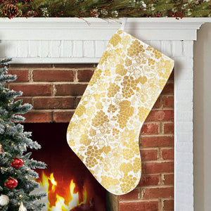 Gold grape pattern Christmas Stocking