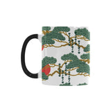 Bonsai red sun japanese pattern Morphing Mug Heat Changing Mug