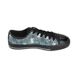 Cute rabbit pattern Men's Low Top Canvas Shoes Black