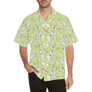 Tennis Pattern Print Design 01 Men's All Over Print Hawaiian Shirt (Model T58)