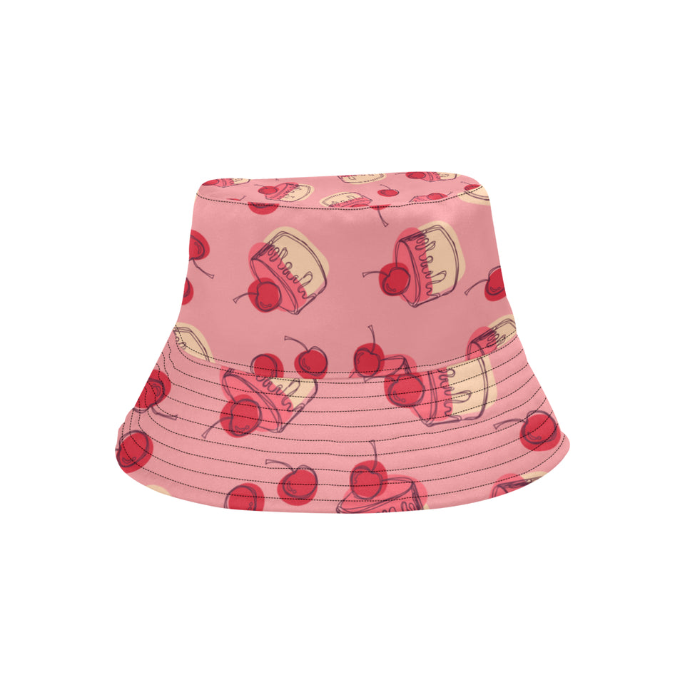 Cake cherry pattern Unisex Bucket Hat