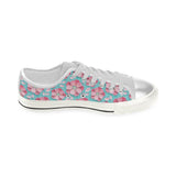 3D sakura cherry blossom pattern Kids' Boys' Girls' Low Top Canvas Shoes White