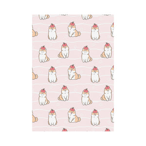 Cute Shiba Inu Dog Apple pattern House Flag Garden Flag