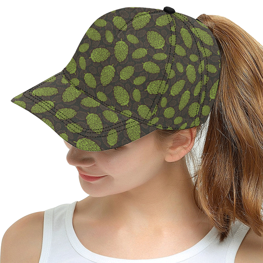 Hop pattern black background All Over Print Snapback Cap