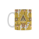 Camels ethnic motif pattern Classical White Mug (Fulfilled In US)