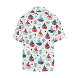 Cute color paper sailboat pattern Men's All Over Print Hawaiian Shirt