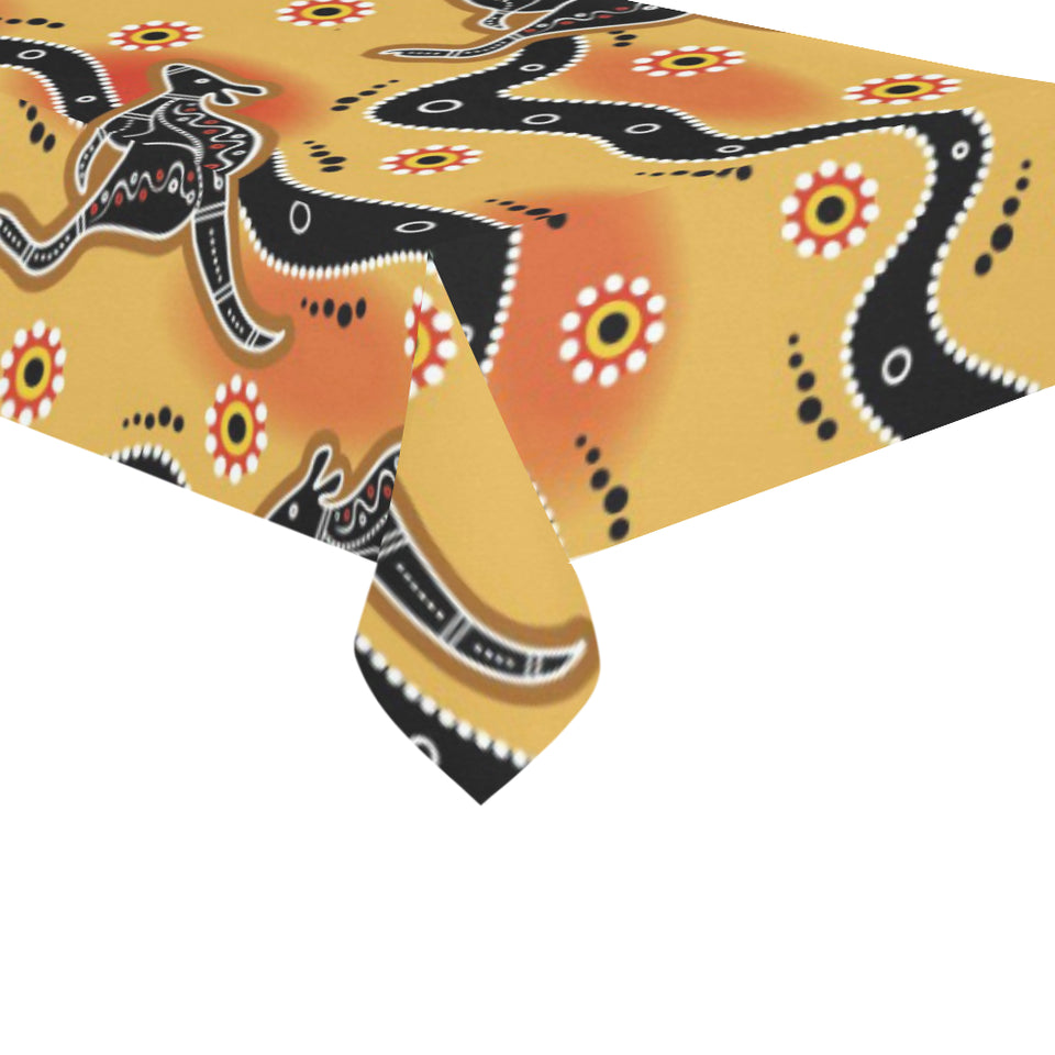Kangaroo Australian aboriginal art pattern Tablecloth