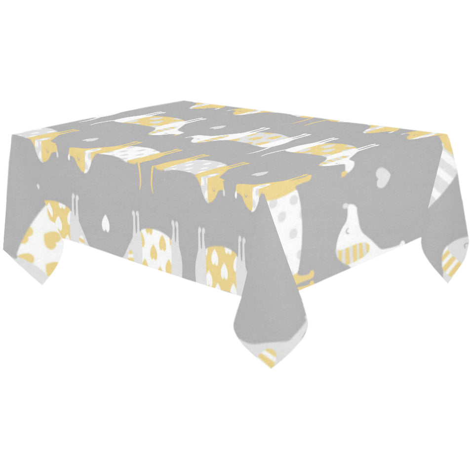 Cute dachshund dog pattern Tablecloth