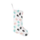 Dog Paws Pattern Print Design 04 Christmas Stocking