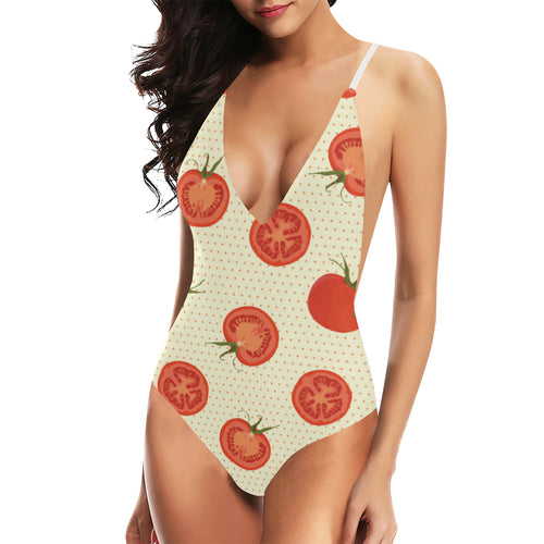 Tomato dot background Women's One-Piece Swimsuit