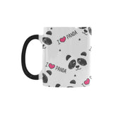 Hand Drawn faces of pandas pattern Morphing Mug Heat Changing Mug