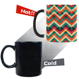 zigzag  chevron colorful pattern Morphing Mug Heat Changing Mug