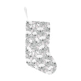 Cute french bulldog head pattern Christmas Stocking