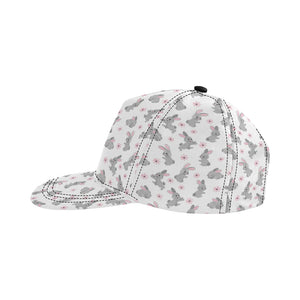 Watercolor cute rabbit pattern All Over Print Snapback Cap