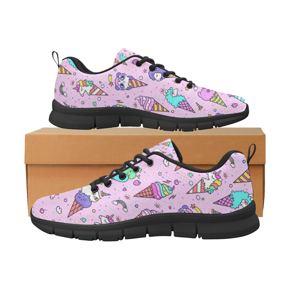 Cute ice cream cone animal pattern Men's Sneaker Shoes