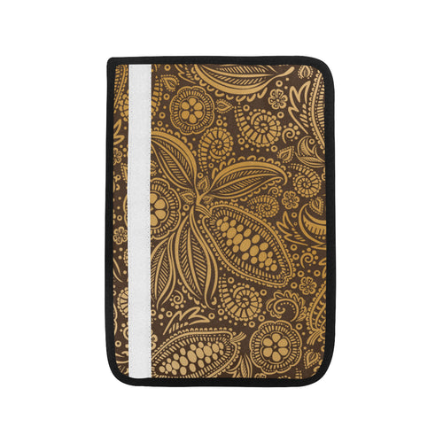 cacao beans tribal polynesian pattern background Car Seat Belt Cover