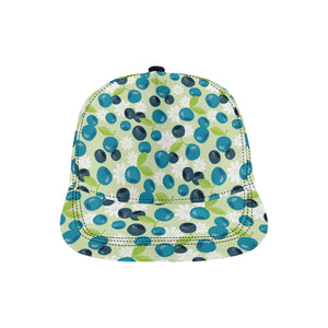 blueberry flower pattern All Over Print Snapback Cap