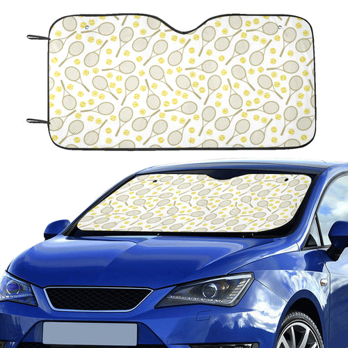 Tennis Pattern Print Design 02 Car Sun Shade