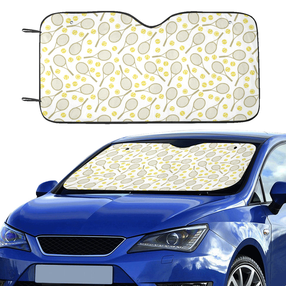 Tennis Pattern Print Design 02 Car Sun Shade