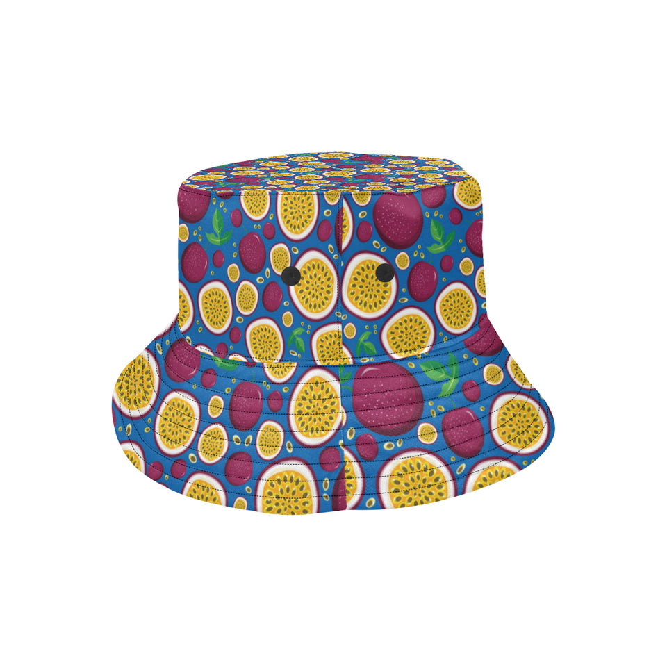 Passion fruit blue background Unisex Bucket Hat