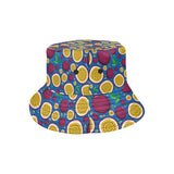 Passion fruit blue background Unisex Bucket Hat