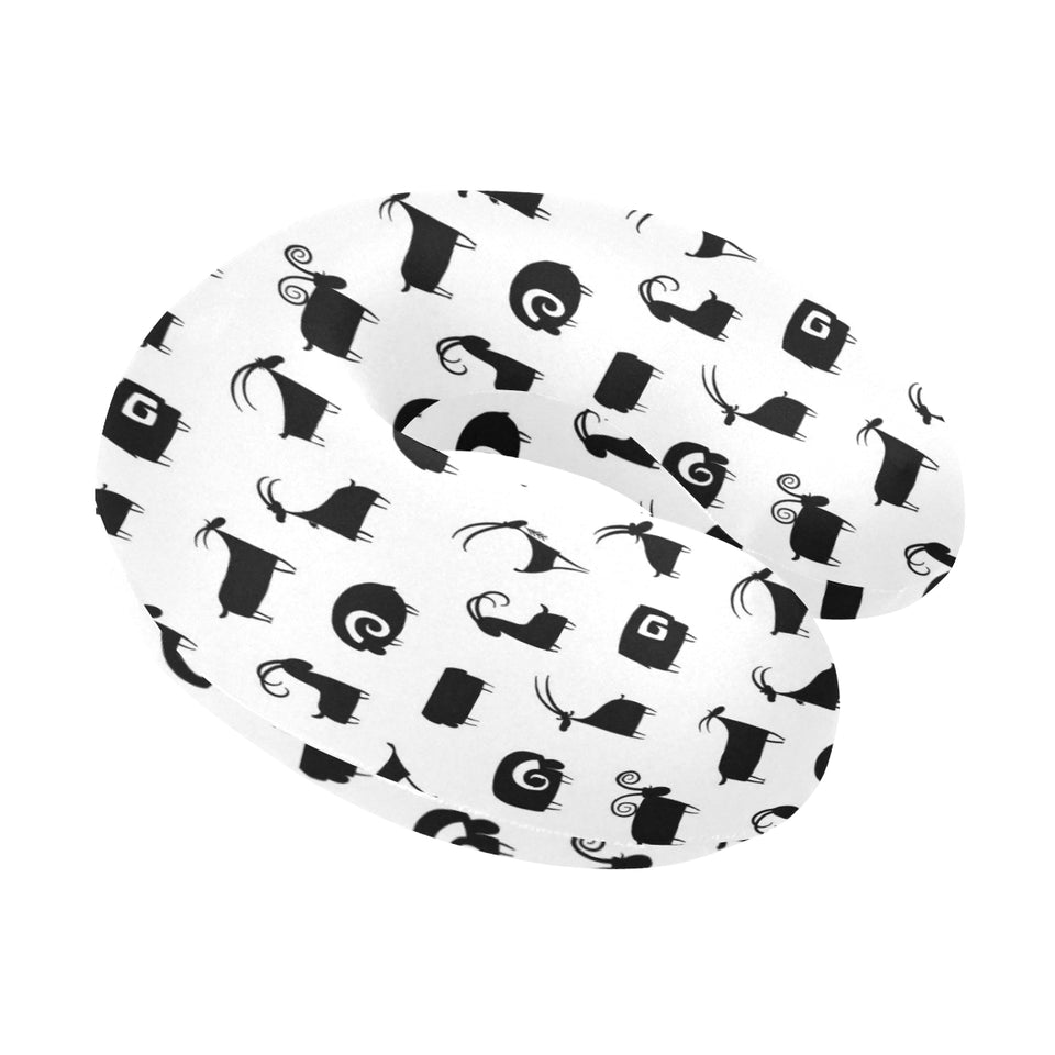 Goat ram pattern U-Shaped Travel Neck Pillow