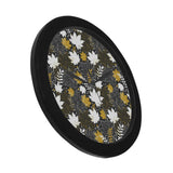 Beautiful gold autumn maple leaf pattern Elegant Black Wall Clock