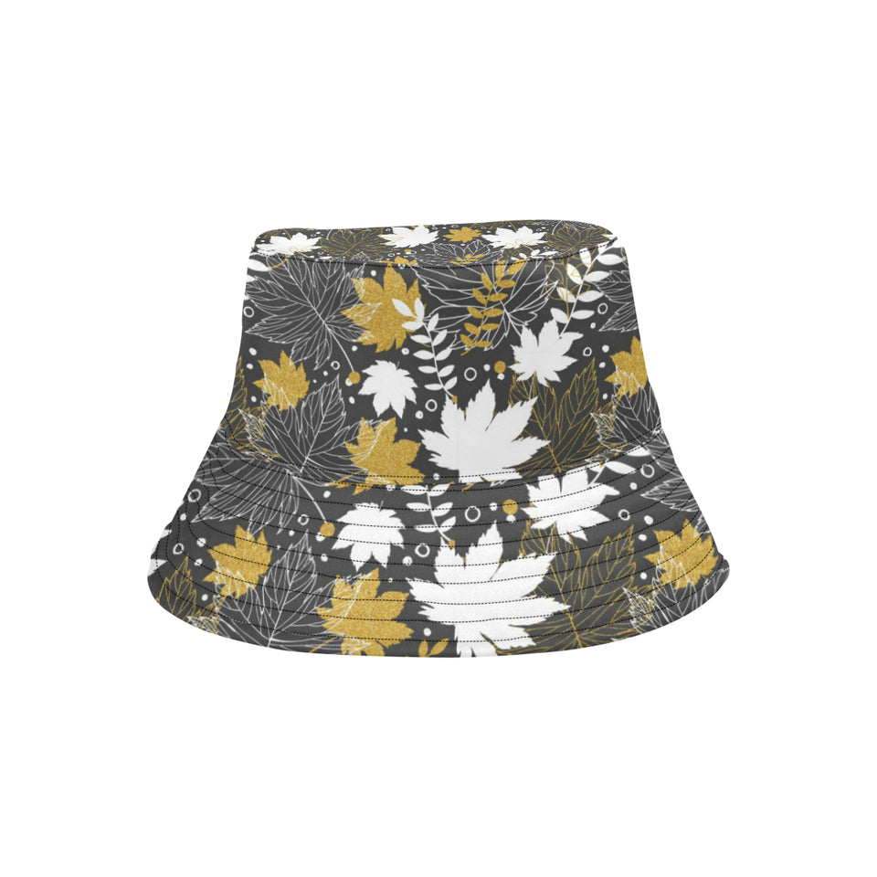 Beautiful gold autumn maple leaf pattern Unisex Bucket Hat