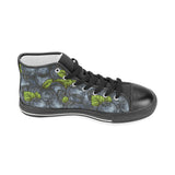 blueberry pattern Men's High Top Canvas Shoes Black
