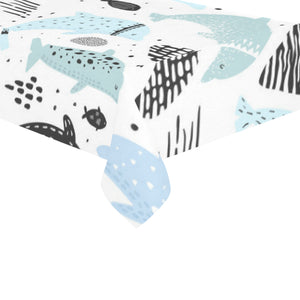 Cute dolphins Childish Style pattern Tablecloth