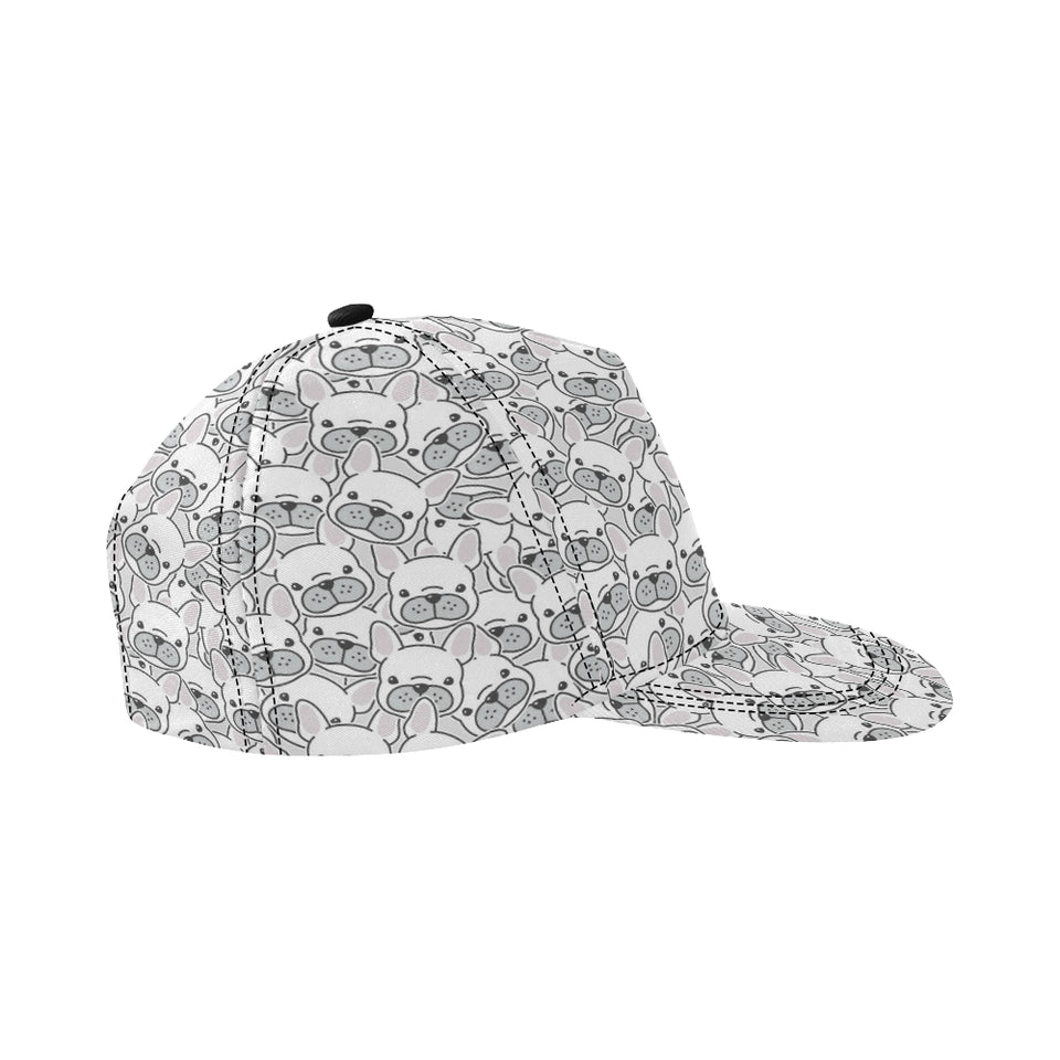 Cute french bulldog head pattern All Over Print Snapback Cap