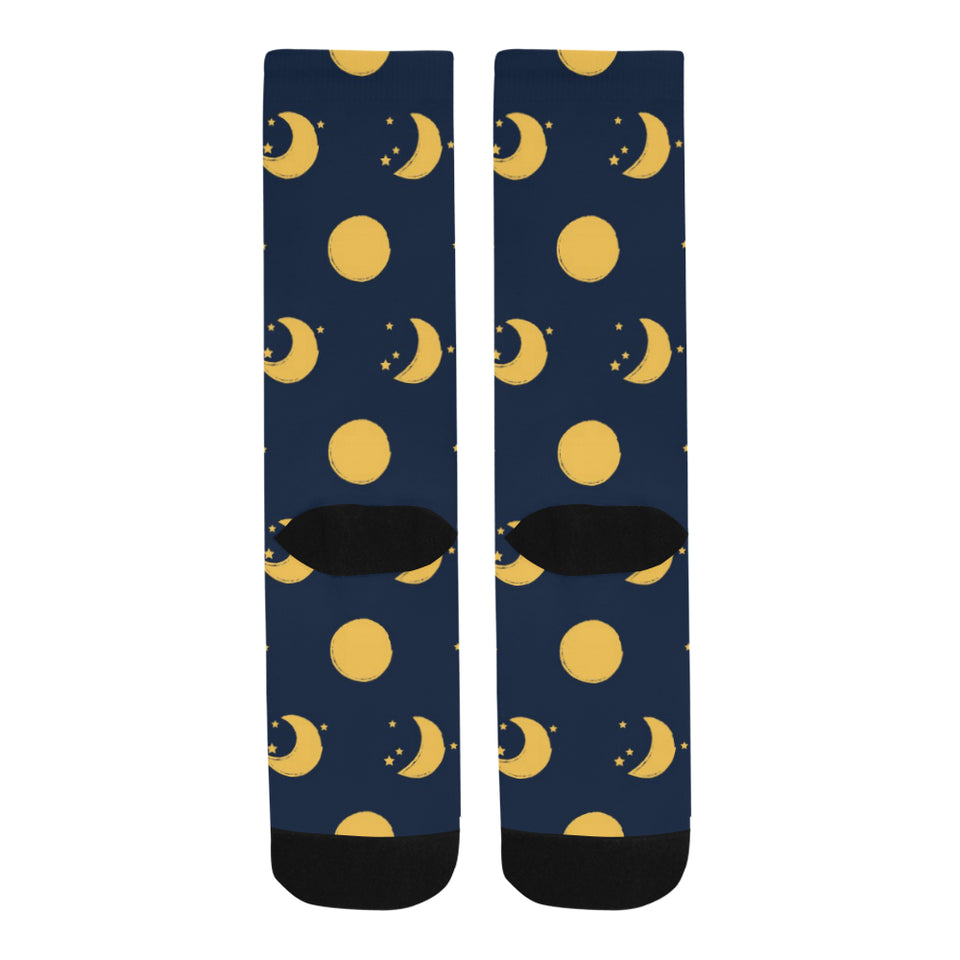 Moon star pattern Crew Socks