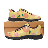 Grapefruit yellow background Women's Sneaker Shoes
