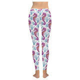 Purple seahorse blue coral pattern Women's Legging Fulfilled In US