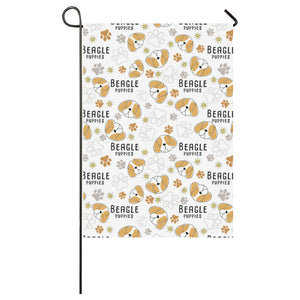 Cute beagle dog pattern background House Flag Garden Flag