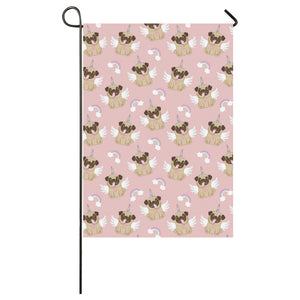 Cute unicorn pug pattern House Flag Garden Flag