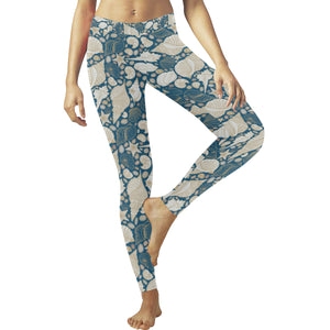 Sea turtle Polynesian Tribal design pattern Women's Legging Fulfilled In US