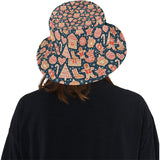 Christmas gingerbread cookie pattern Unisex Bucket Hat