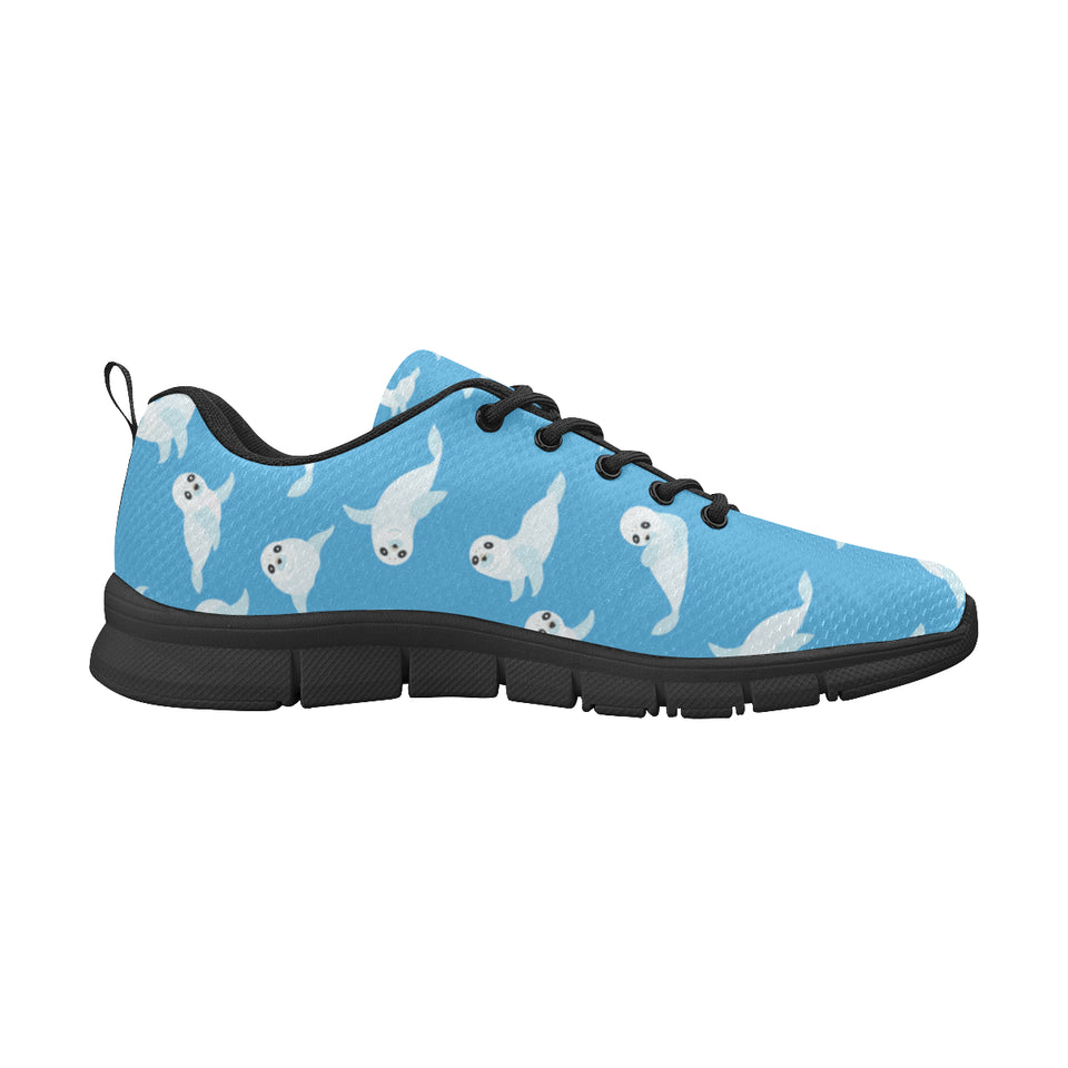 Cute sea lion seal pattern background Women's Sneaker Shoes